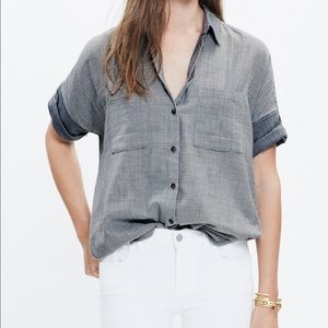 MADEWELL Courier Shirt in Chambray Lilydale Stripe